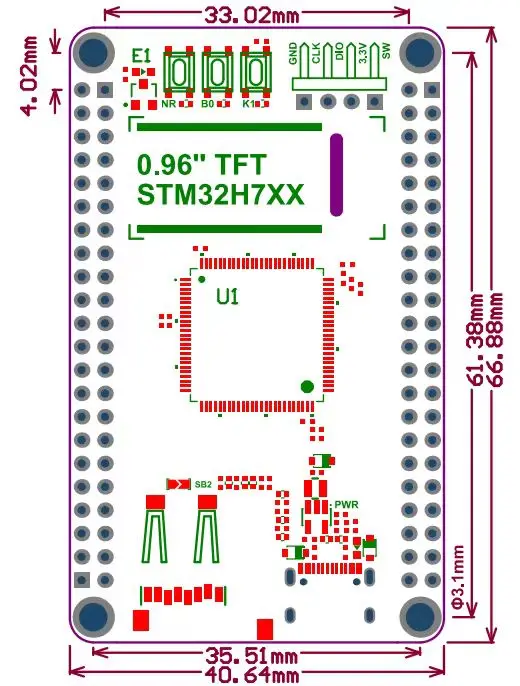 WeAct STM32H7 Board STM32H750 papan Demo STM32 papan pengembangan papan inti