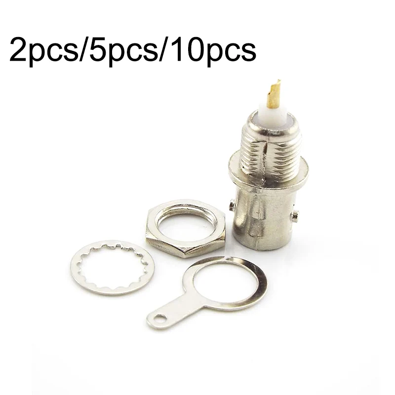 2/5/10pcs BNC Female Connectors Adapter Panel Chassis Mount Coaxial Cable Monitor Accessories For Welding Machine Parts