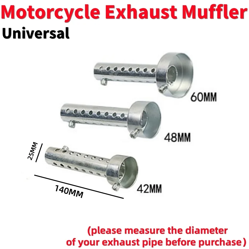42/48/60 mm Universal-Motorrad-Auspuffschalldämpfer, verstellbar, DB Killer Muddlers Noise Sound Eliminator