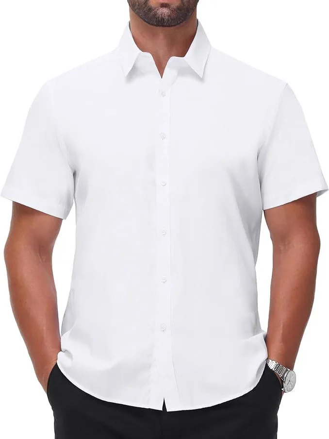 

Square Neck Color Short Sleeve Shirt Casual Style Standard Fit Youth Menswear Daily Wear Chinese Brand Unisex Open Card...