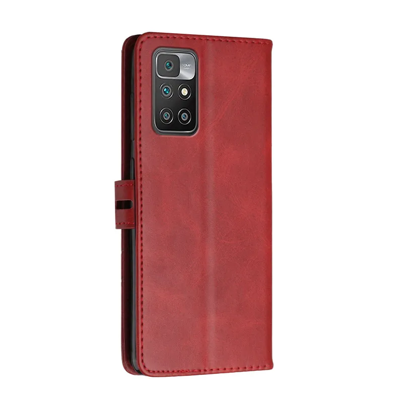 Leather Flip Case on For Xiaomi Redmi 10 2022 10A Note 10S 10T 10Pro Mi 10T Lite Pro 5G Magnetic Cases Stand Wallet Phone Cover