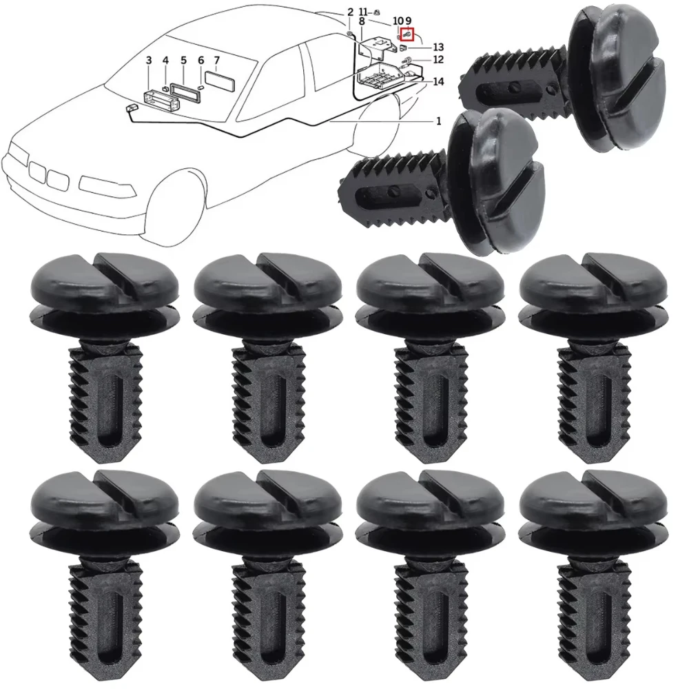 10X 51471945266 Trunk Lid Dash Battery Cover Shield Boot Lining Trim Clips For BMW E30 E91 E93 M3 E36 E46 E60 X3 E60 M5 E32 E83