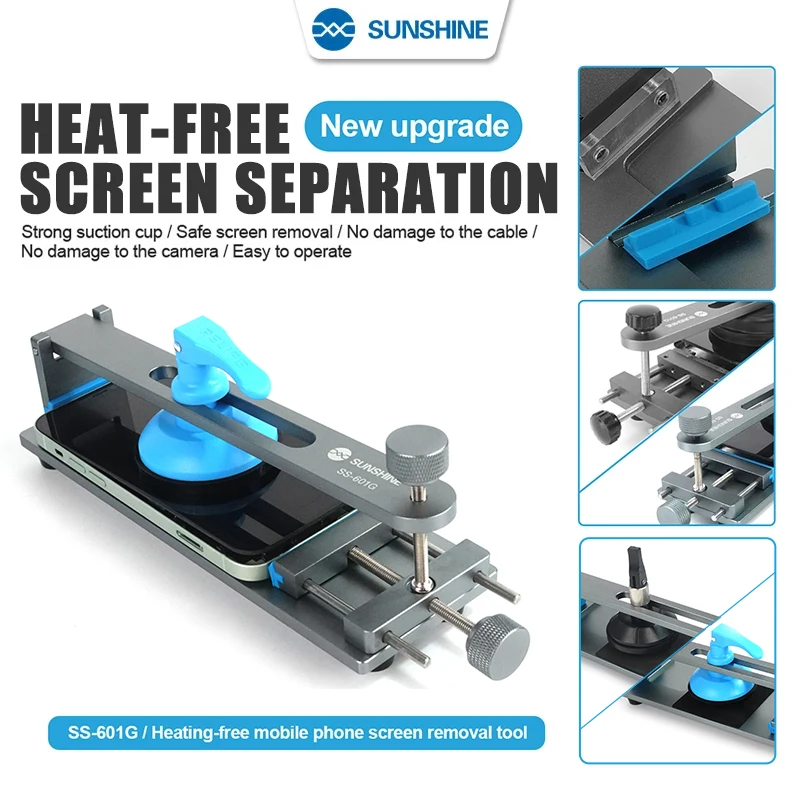 

SUNSHINE SS-601G Plus Mobile Phone Free Heating LCD Screen Splitter Quick Screen Removal Fixture for IPhone Android Clamping