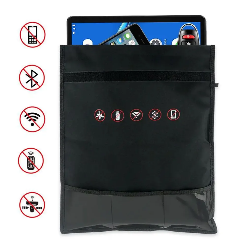 Bolsa de bloqueo de señal RFID para teléfono móvil, bolsa protectora de señal antiradiación, bolsa de jaula Faraday para funda tipo billetera, tarjeta de identificación, llave de coche