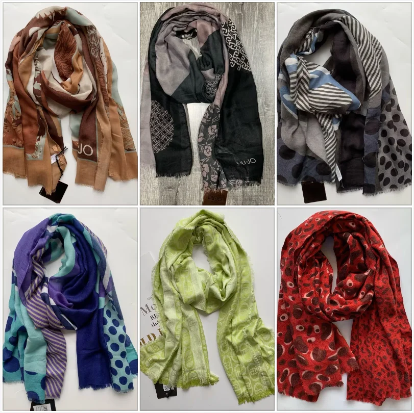 

Original foreign trade order: Italian embroidery, printing, knitting, autumn and winter beach women's scarf, shawl