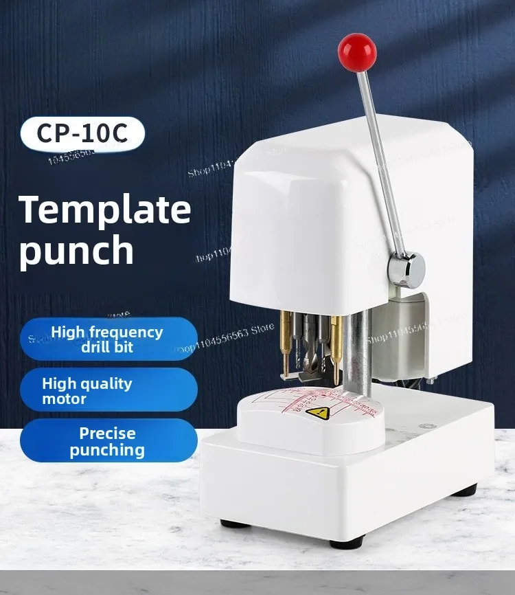 Eyeglass Lens Template Driller, Three-Hole Punch Machine for Optical Lab Processing