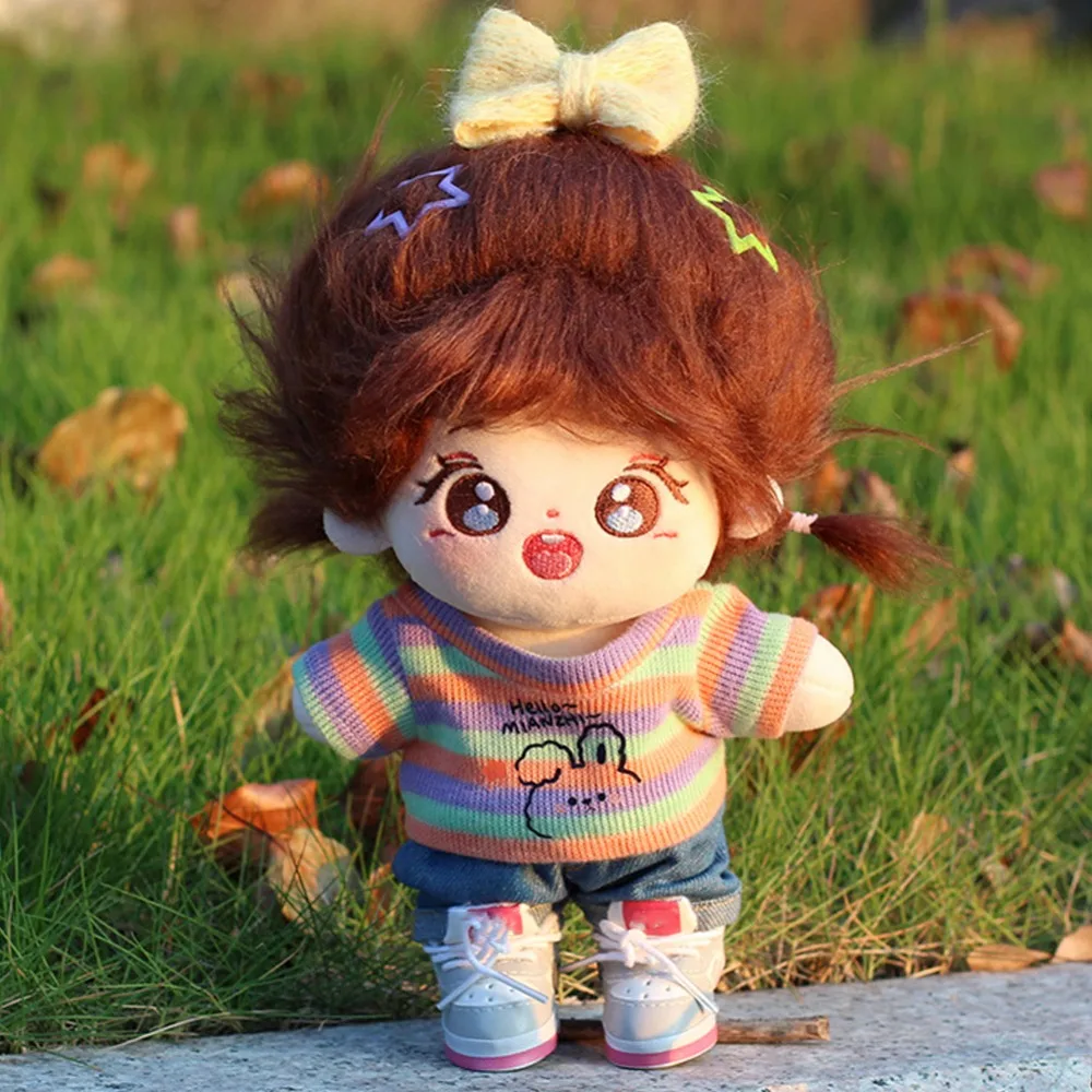 

Sweater Cotton Doll Clothes Denim Shorts Casual Wears Plush Doll Overalls T-shirt Playing House No Attribute Doll Clothes