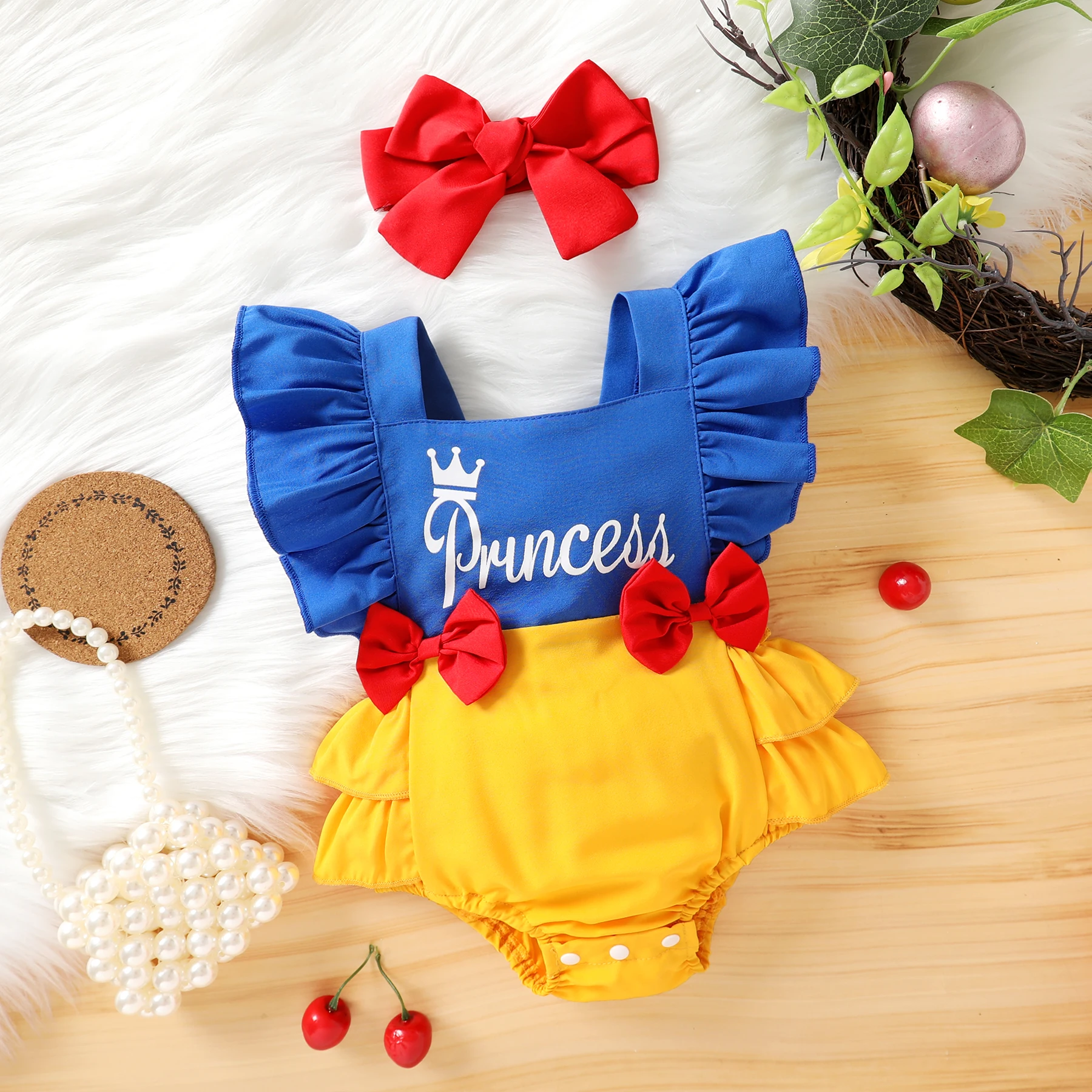 Newborn Baby Girl Cute Romper Pleated Sleeveless Bow Princess Summer Dress