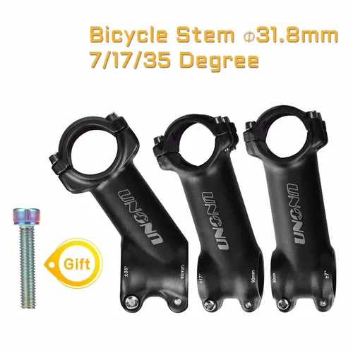 Imagen 1 del producto Kalloy-vástago de bicicleta de montaña, mesa de bicicleta eléctrica, vástago de manillar de bicicleta de 7, 17 y 35 grados para llevar, 31,8mm, 60-130mm, piezas de bicicleta de montaña y carretera
