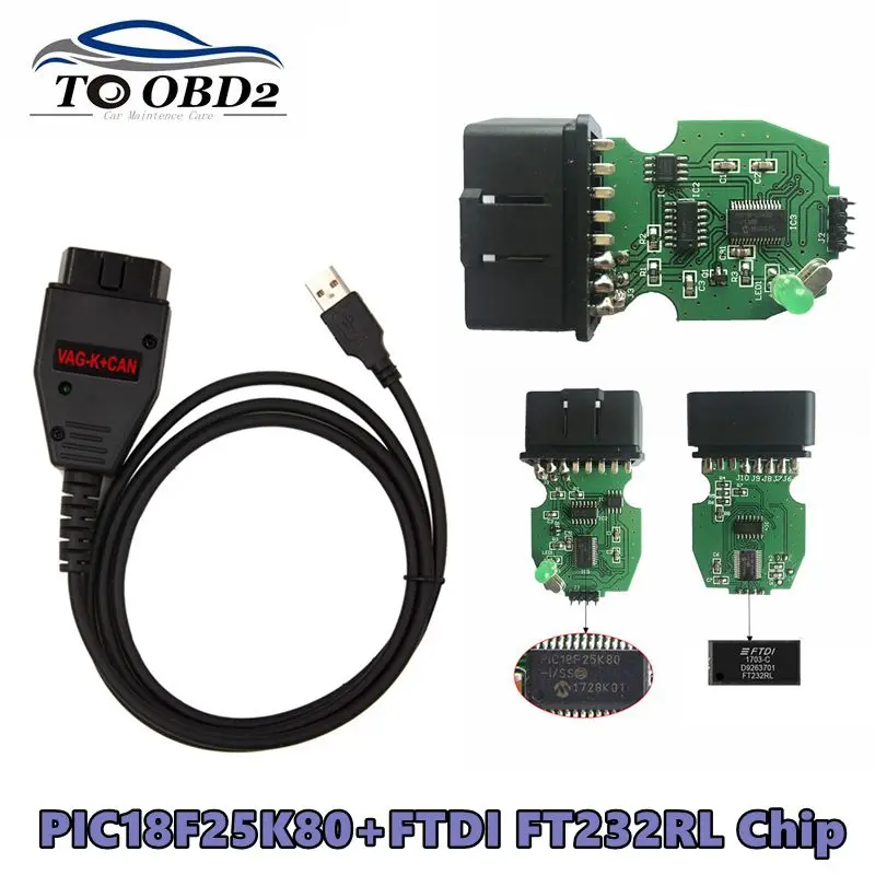 

Профессиональный для VAG K + CAN 1,4 полная версия Commander PIC18F25K80 + FTDI FT232RL чип OBD автомобильная диагностика для AUDI/VW/Skoda/Seat