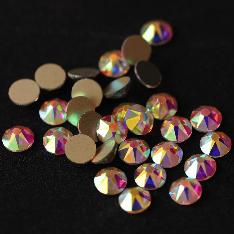 6A Crystal AB Strass Rhinestone 8 big 8 small SS10 SS16 SS20 SS30 SS34 SS40 Gymnastics Nail Art Glue On Non Hotfix Rhinestones