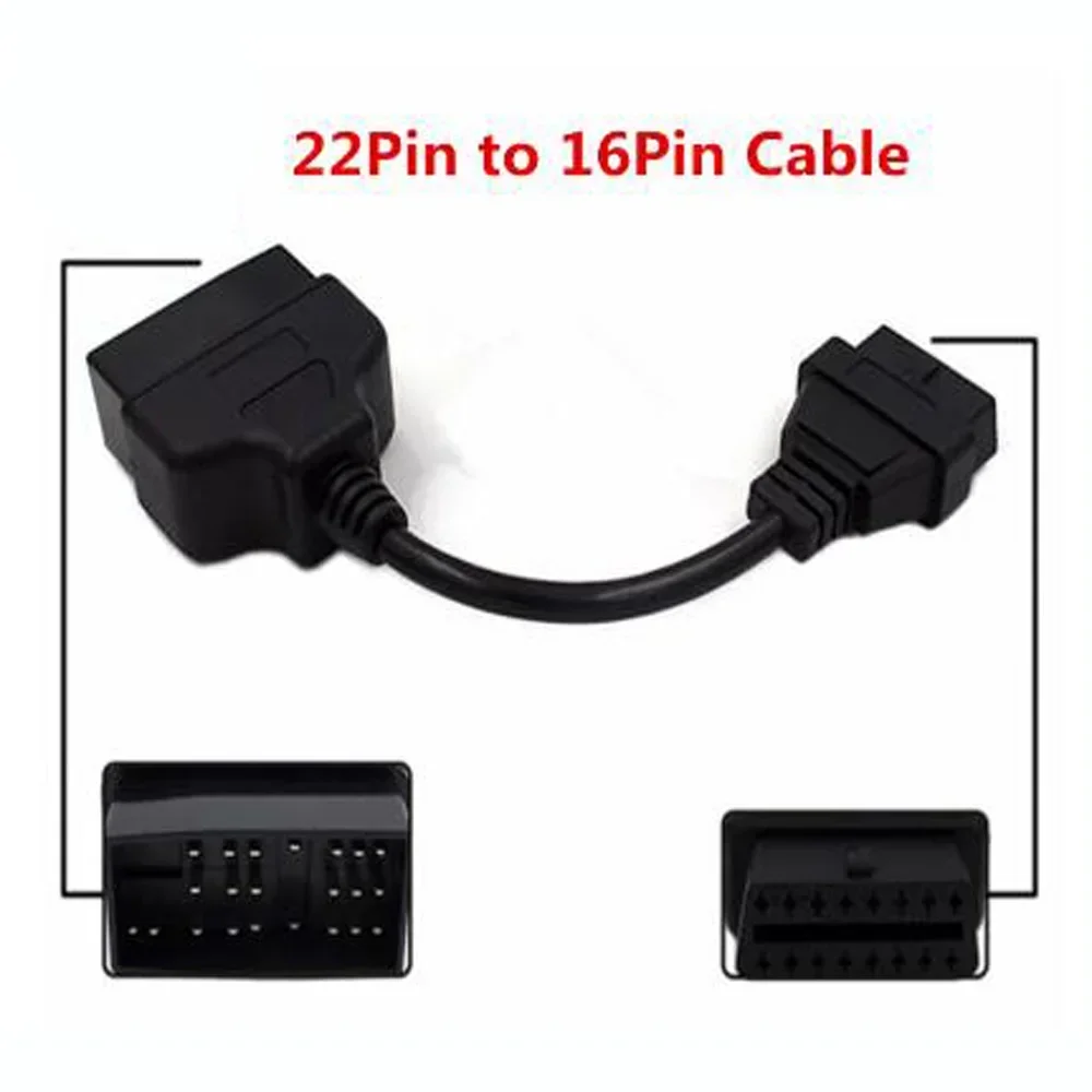 In Stocks for Toyota 22Pin To OBD2 16Pin Female Connector Adapter for Toyota 22 Pin OBDII Female To 16 Pin Repair Cord