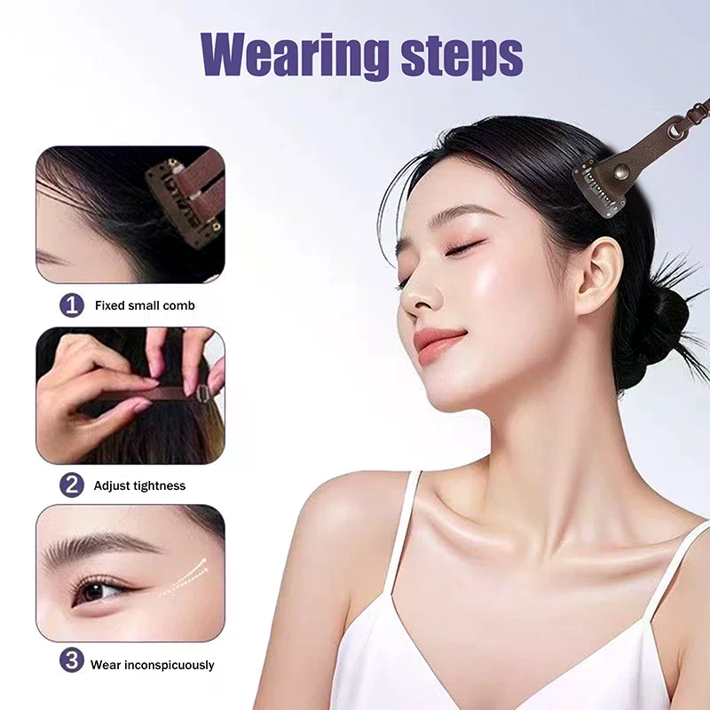 1 unidad de banda elástica invisible ajustable para levantar los ojos, cinta para levantar y estirar el rostro, correas para levantar las cejas