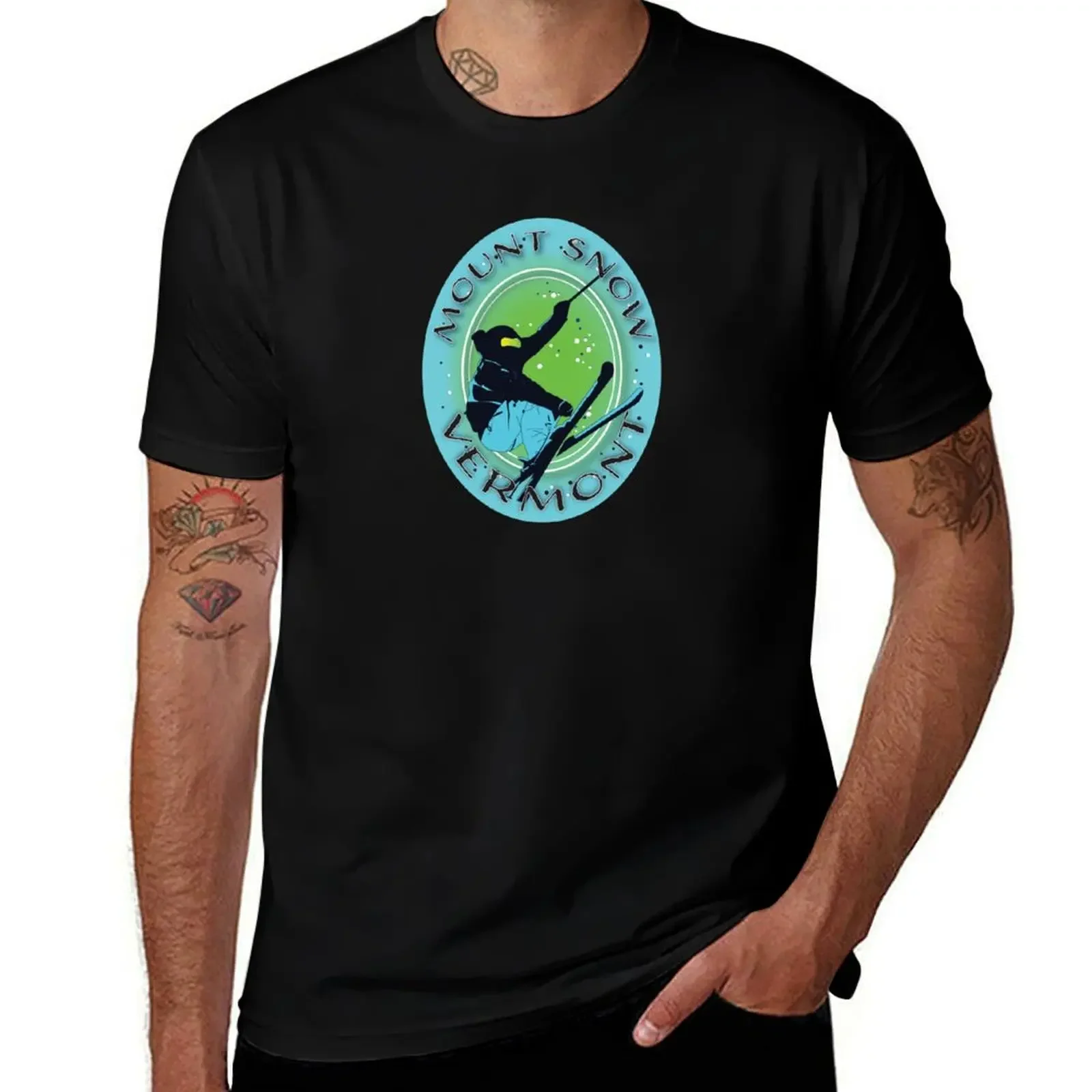 Mount Snow Mountain Ski Vermont Snowboard T-Shirt customs design your own plain men workout shirt