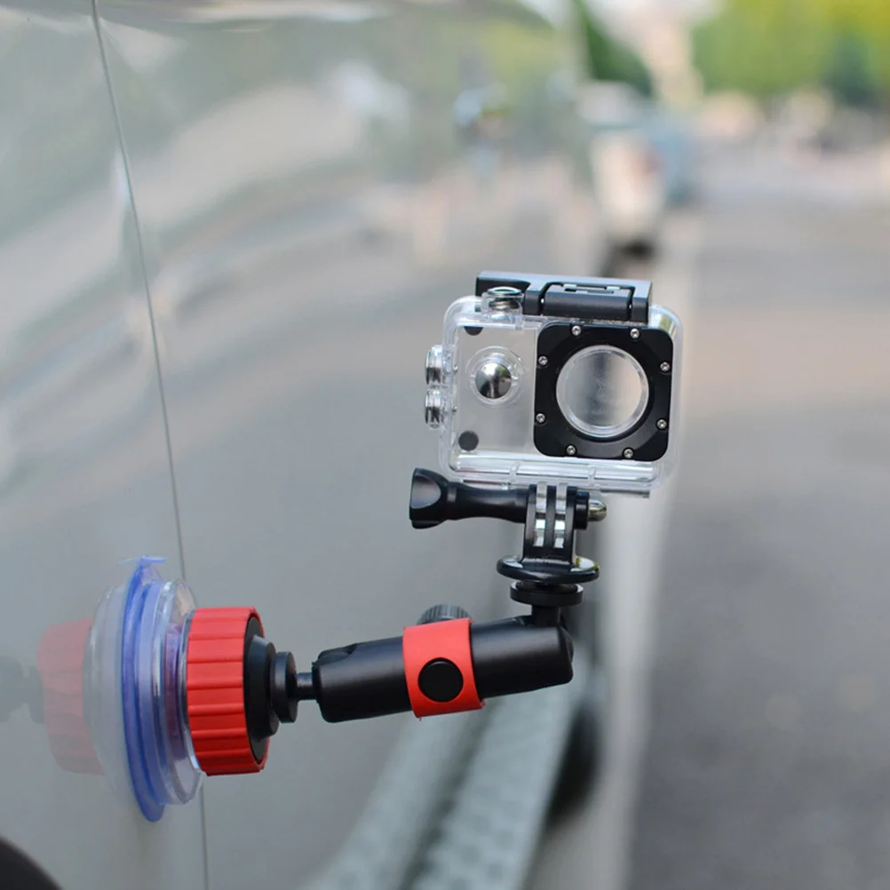 

360 Degree Mini Suction Cup Mount Curving Strong Hold for Cars Boats Motorcycles Smooth Surfaces Quick Release Base Camera