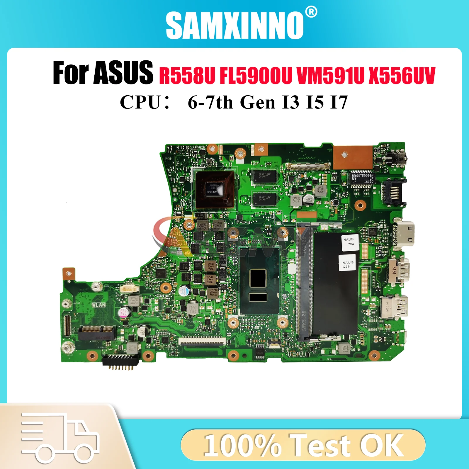 

Материнская плата X556UV для ноутбука ASUS R558U X556UQK FL5900U X556URK X556UJ VM591U X556UF X556U X556UQ с процессором I3 I5 I7
