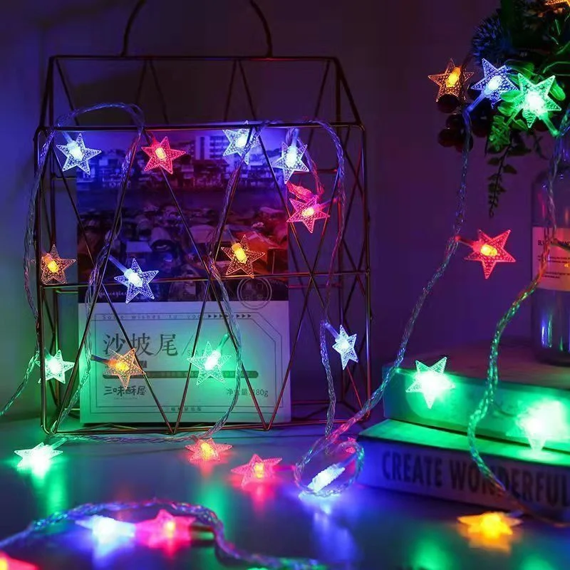 Twinkle Lamps Star String Lights LED Fairy Light Battery Operated Christmas Party Wedding Home Outdoor Patio Ramadan Decoration