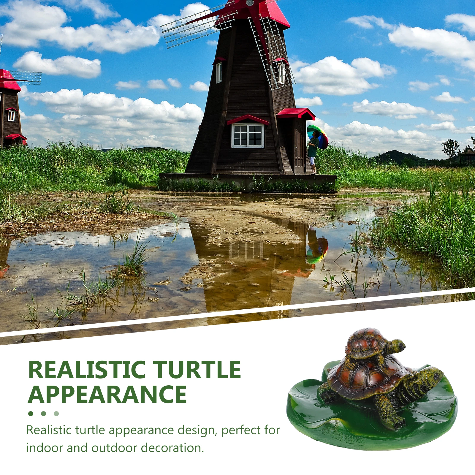 

Floating Turtle Decorations Resin Material Lifelike Details Fish Pond Fountain Sculpture Garden Aquarium Ornament Simulation