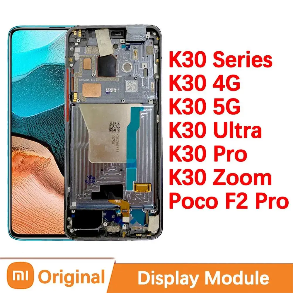 Original AMOLED Display For Xiaomi Redmi K30 Pro Zoom K30 Ultra 5G Screen Touch Panel Screen Digitizer Replacement POCO F2 4G