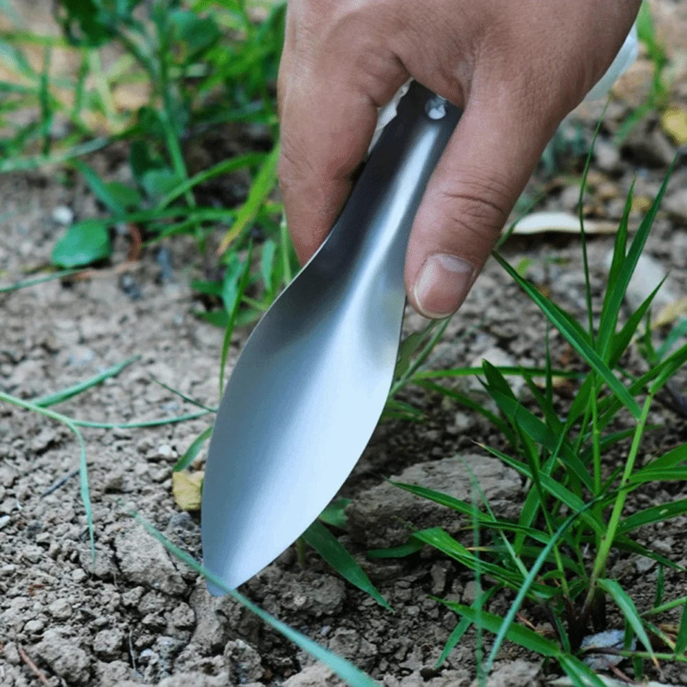 Durable Ultralight Backpacking Trowel Mini With Storage Bag Hand Shovel Silver Camping Shovel Outdoor Camping