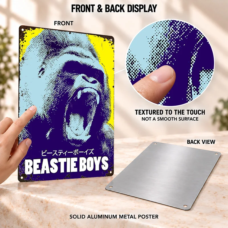 Beastie Boys Printed Posters Retro Bold Decorative Graphic Bedroom Wall Art Personalized Aluminum Metal Sign Gift For Rap Fans