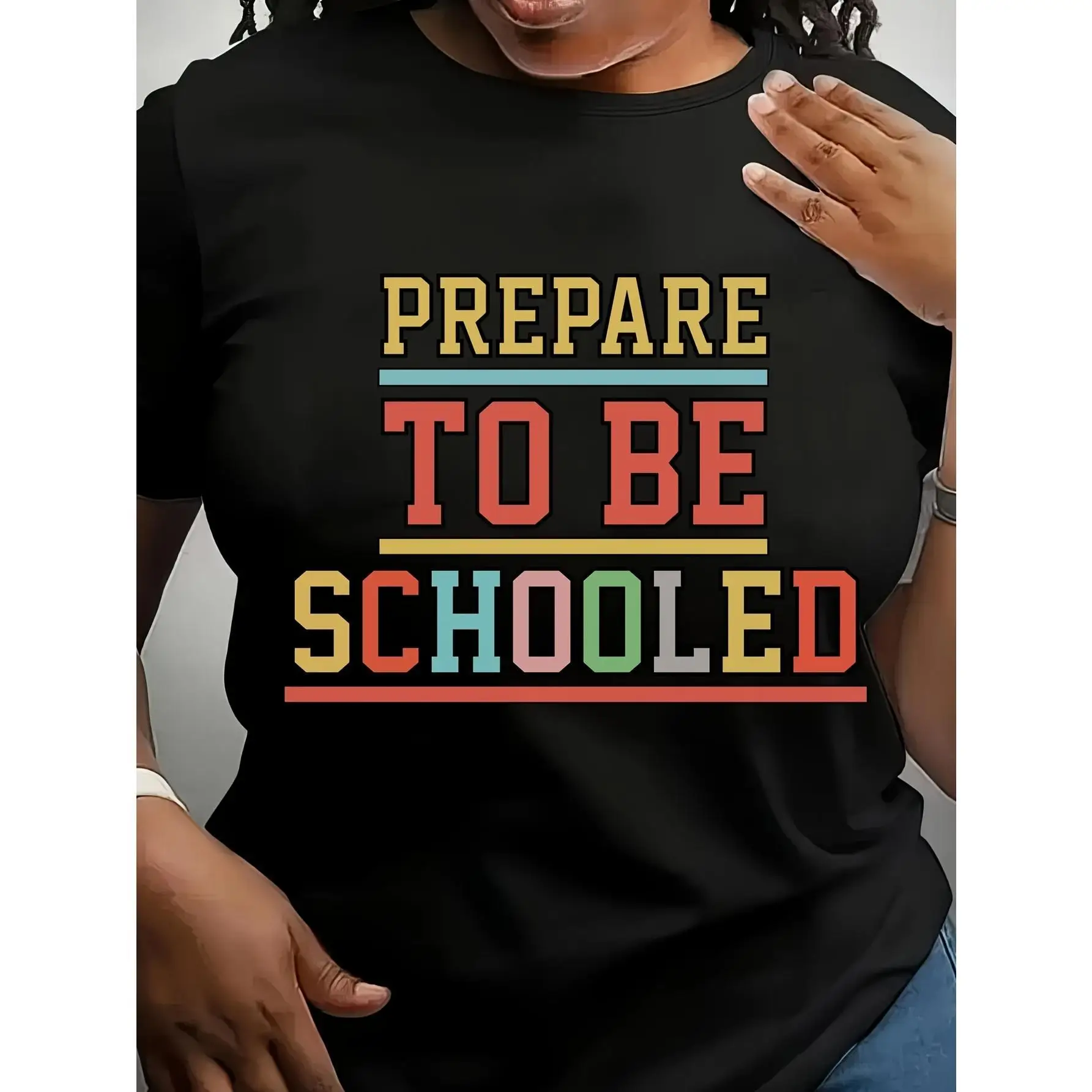 

Teacher T-shirt Women Men Prepare To Be Schooled Graphic Tee Funny Educator Gifts Back To School Tops