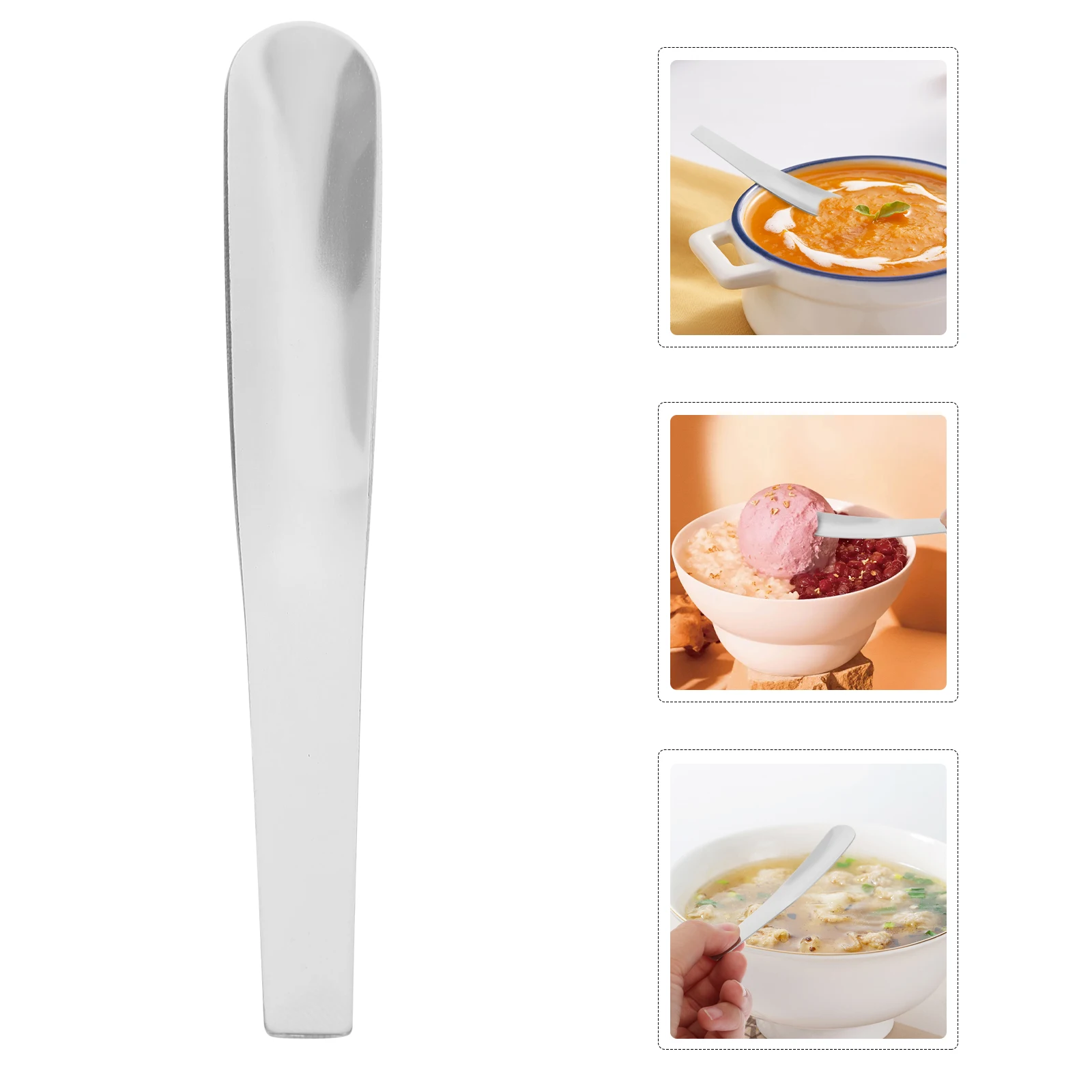 

6 Pcs Egg Custard Stainless Steel Soup Spoons Scoops Cocktail Mini Tea for Drinking