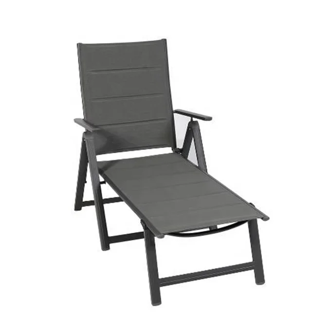 

Outdoor Furniture Beach Pool 7 Position Adjustable Aluminum Lounger Folding Chair