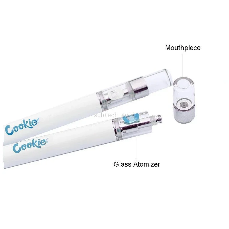 5szt 10szt Cookie Vape Pen Kits 320Mah 0.8ml Ceramic Coil Cartridge Carts Vaporizer Pen Akumulator E Cigarettes Smoke