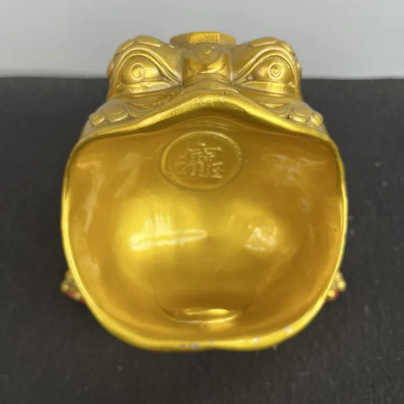 Brass crafts, new Chinese-style desk ornament, , home model room, office ashtray, big-mouthed golden toad
