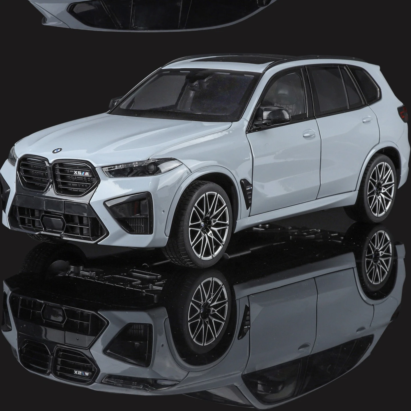 รถโมเดล SUV 1:18 X5M ทำจากโลหะผสม พร้อมเสียงและไฟ มีระบบดึงหลัง ของเล่นตกแต่งคอนโซลกลาง ของเล่นตกแต่งสุดเทรนดี้