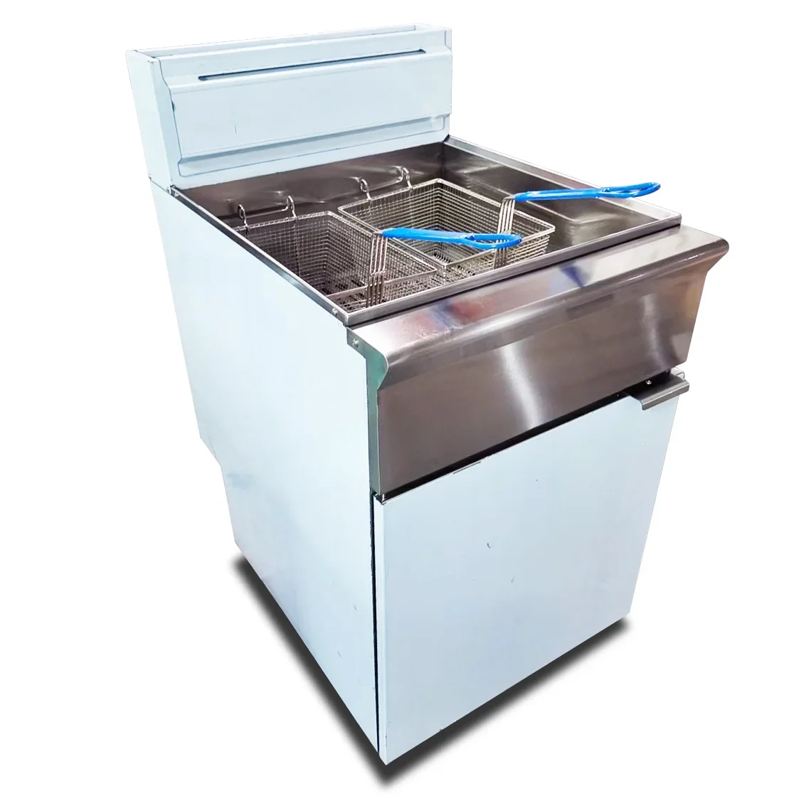 

Standing Gas Fryer with Thermostat Large Capacity 70 Lbs 5 Burner NG Chips Commercial Lpg Deep Fryer Factory Sale