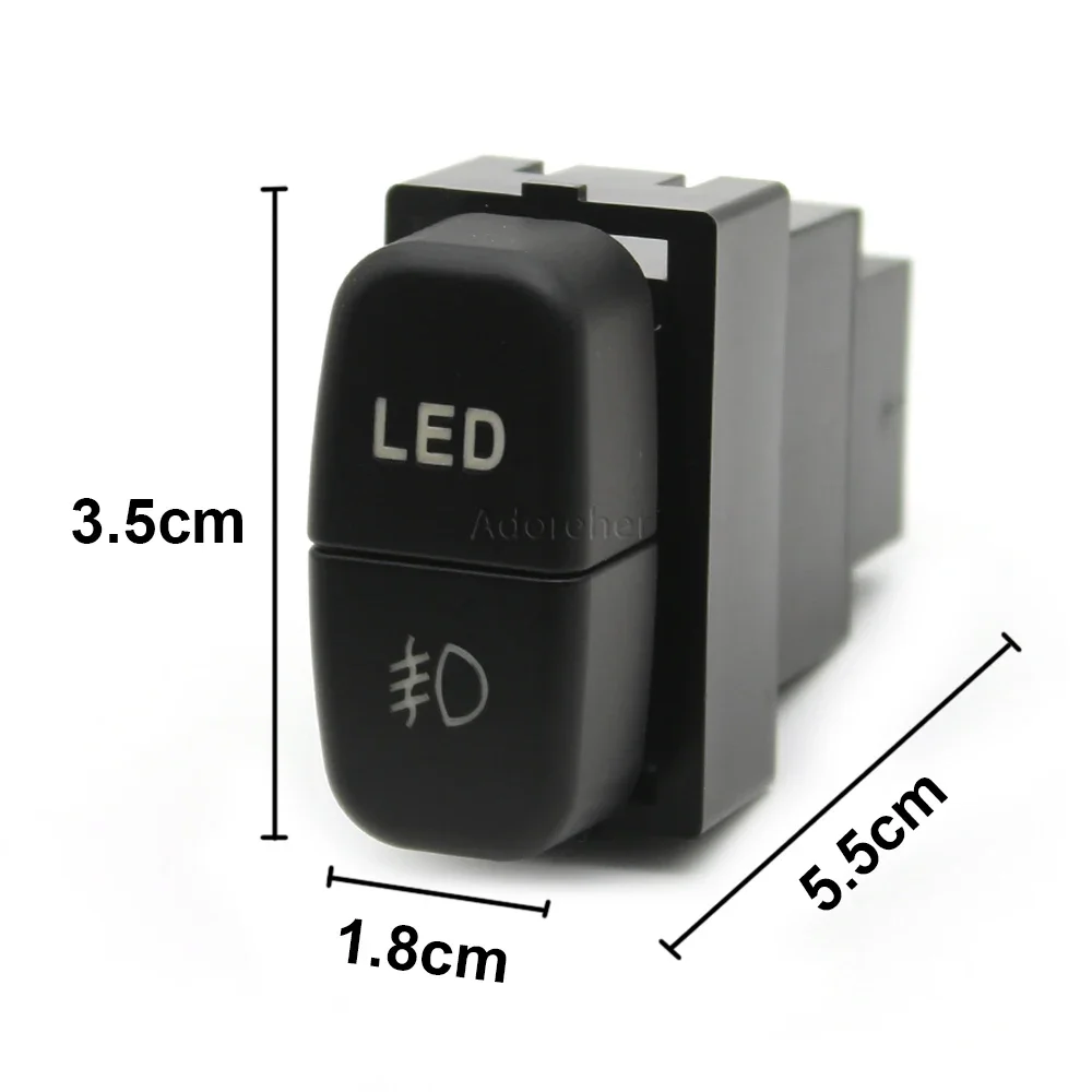 1PC Car Power LED Light Supply Push Button Switch Dual Switch With Wire For Mitsubishi Lancer EX Pajero V73 V93 V97