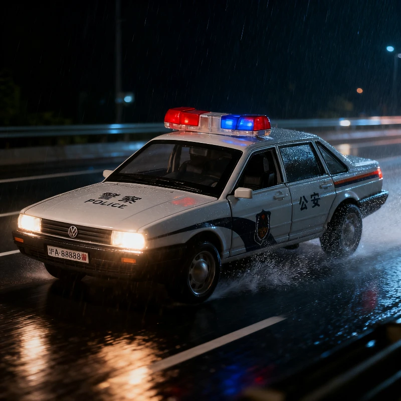 

1:32 Santana Police Car Alloy Car Model Diecast Metal Toy Vehicle Car Model Simulation Collection Boys Toy For Childrens