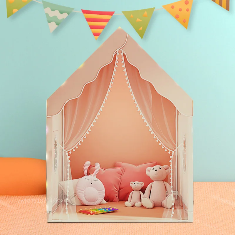 Grote kinderen speelgoed tent indoor opvouwbare kindertenten Tipi baby speelhuis meisjes prinses kasteel kinderkamer speelgoedhuis kinderbed spel