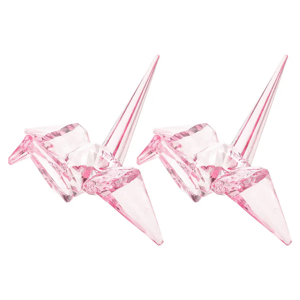 2 шт. акриловых украшений в виде журавликов, 3D декор для праздника, подарок на день рождения для детей