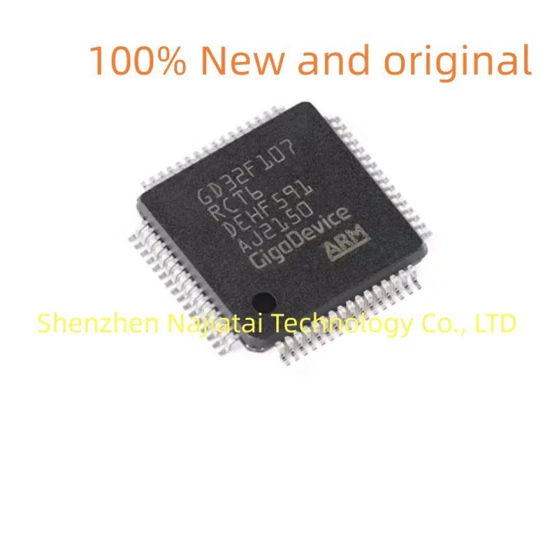 

5PCS/LOT 100% New Original GD32F107RCT6 GD32F107 QFP64 IC Chip