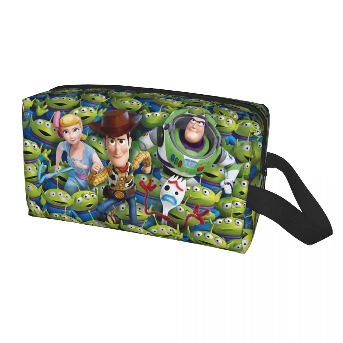 Custom Anime Toy Story Sea Of Alien Travel Toiletry Bag Women Cartoon Movie Cosmetic Makeup Organizer Beauty Storage Dopp Kit