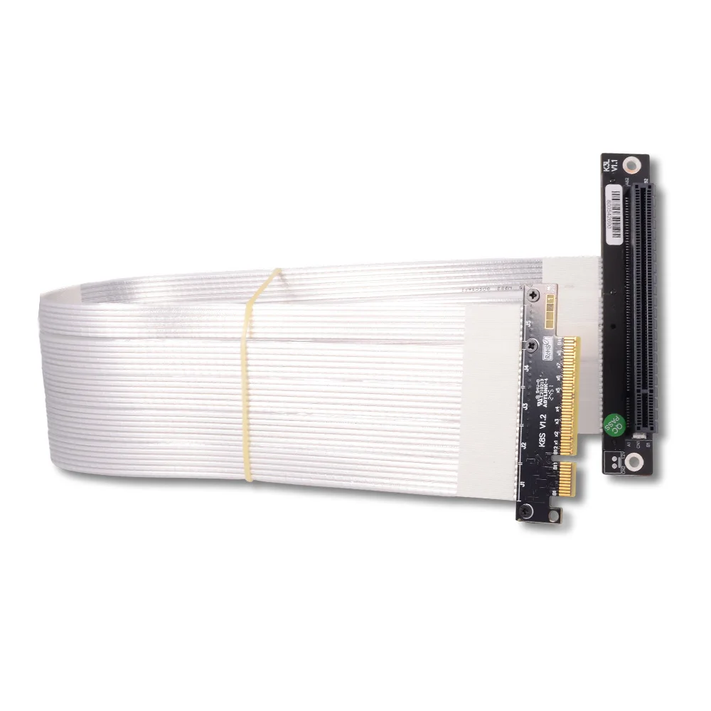 ADT-Link PCIE 4.0 3.0 X8 إلى X16 كابل تمديد Riser 8x 16x لبطاقات الفيديو الرسومية AMD NVIDIA GPU RTX3060 90 180 270 درجة