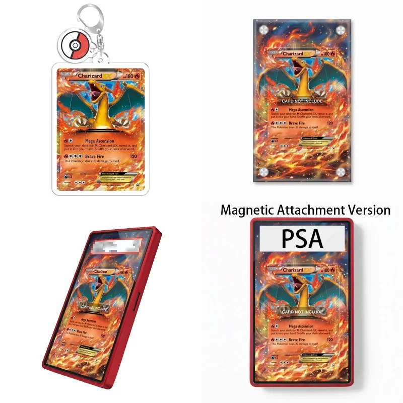 Art Display for Pokemon XY Charizard EX Anime Expand Art Fans Gift Recyclable Acrylic Protective Case Keychain