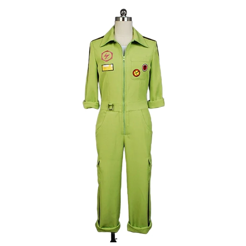 Super DanganRonpa Cosplay Kazuichi Costume Kazuichi Souda Full Set Uniform Jumpsuit With Hat Outfit Halloween Costume vest wig