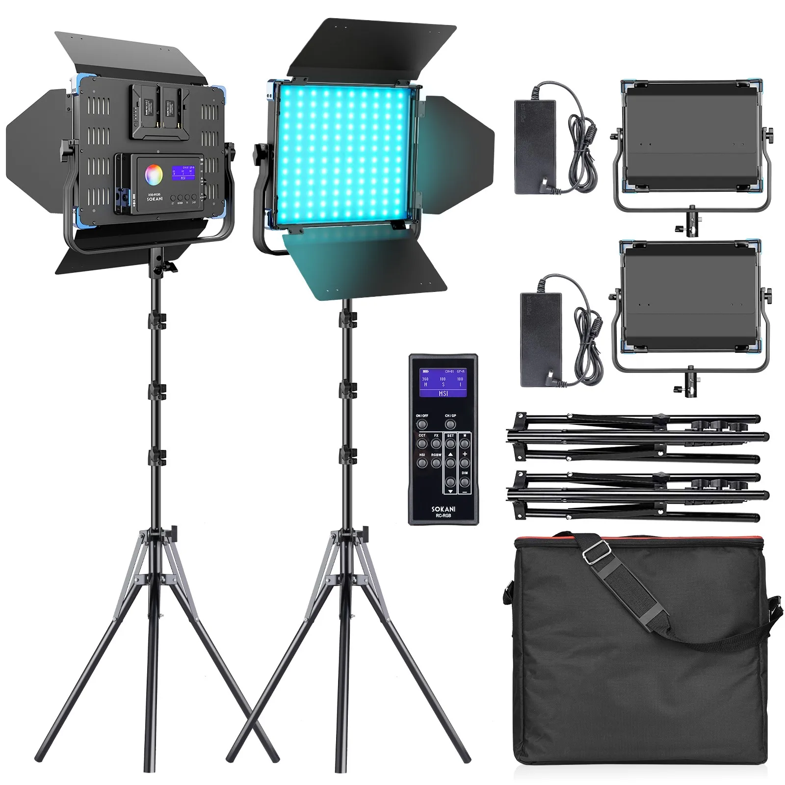 

Sokani X50 RGB LED Panel Video Light 2800K-10000K Studio Light RGB photography Dimmable lights Fill Lighting for Video Photos