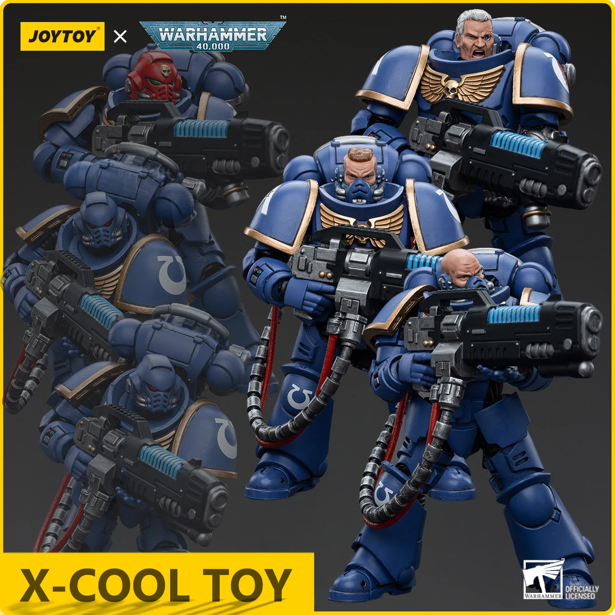 Joy ของเล่น Warhammer 40K Ultramarines Hellblasters Action Figure จ่าสิบเอก Ulaxes Brother Paxor/Torsus Joint Movable ตุ๊กตาของเล่น