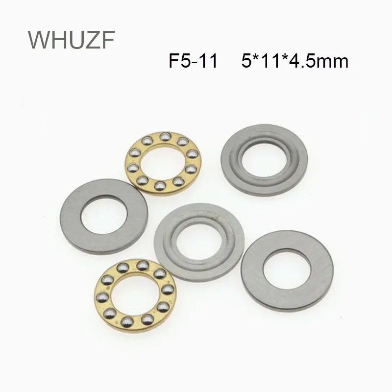 F5-11M Bearing 5*11*4.5 mm ( 10/2PCS ) ABEC-3 Miniature F5 11 M Thrust Axial F5 11M Ball Bearings With Grooved Raceway