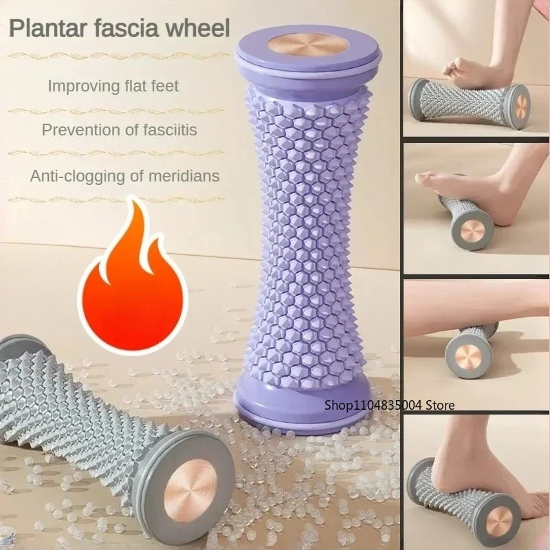 

Массажер для ног 2025, массажный ролик, массажный мяч для йоги, ролик для подошвенной фасции, уход за расслаблением мышц, пластиковый ручной массажер для ног