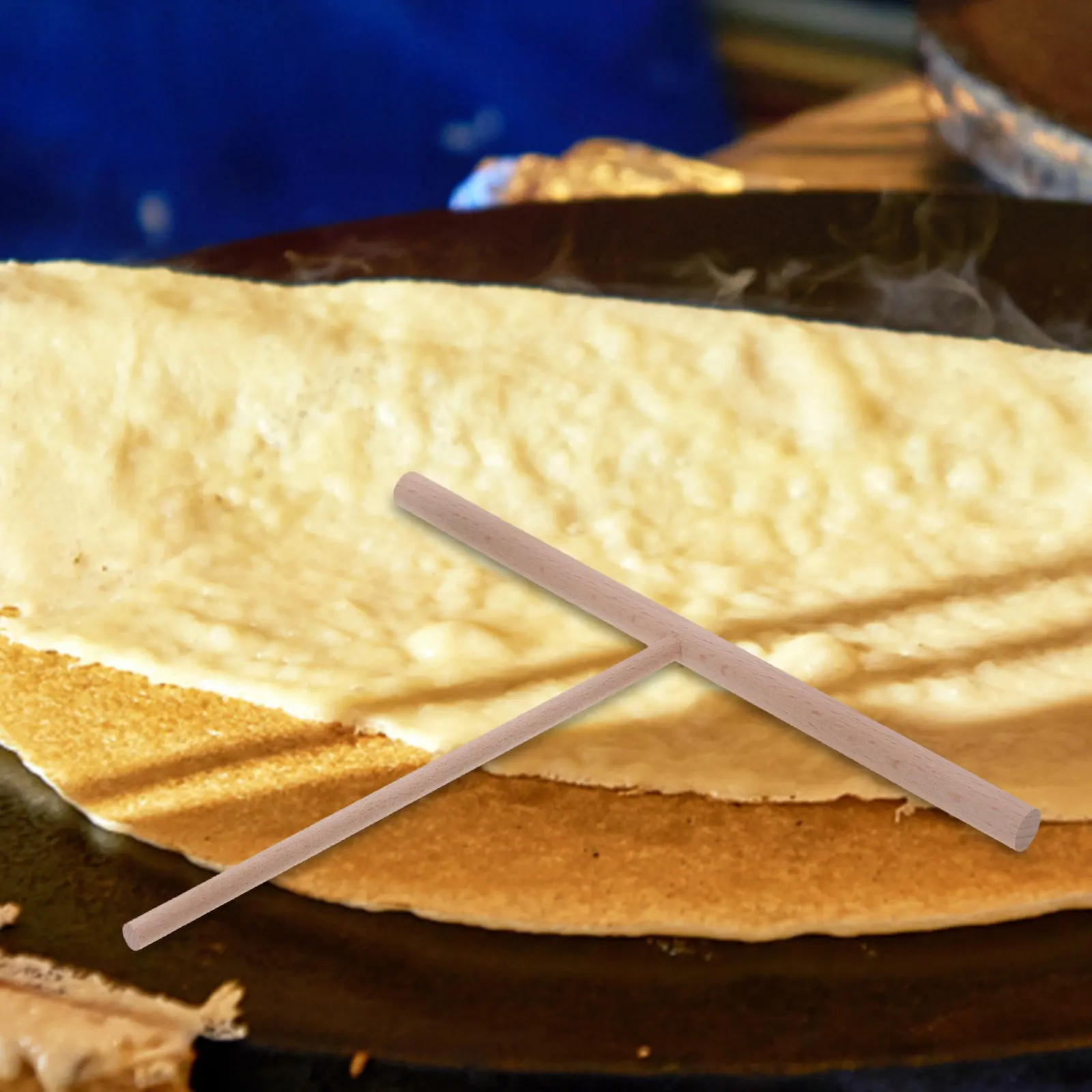 1Set Wooden Crepe Spreader Kit with Spatula Pancake Crepe Set for Spreading Home Kitchen Cooking Utensils Gift