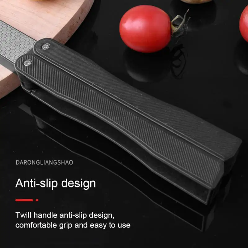 Double Sided Folded Pocket Sharpener Diamond Knife Sharpening Stone Kitchen Tool Professional Grindstone Knife Fast Sharpener