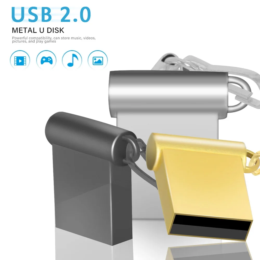 Nuovo Super Mini metal usb flash drive 4/ 8/16GB Tiny Pendrive Memory Stick 64gb 32gb dispositivo di archiviazione impermeabile u disk pendrive