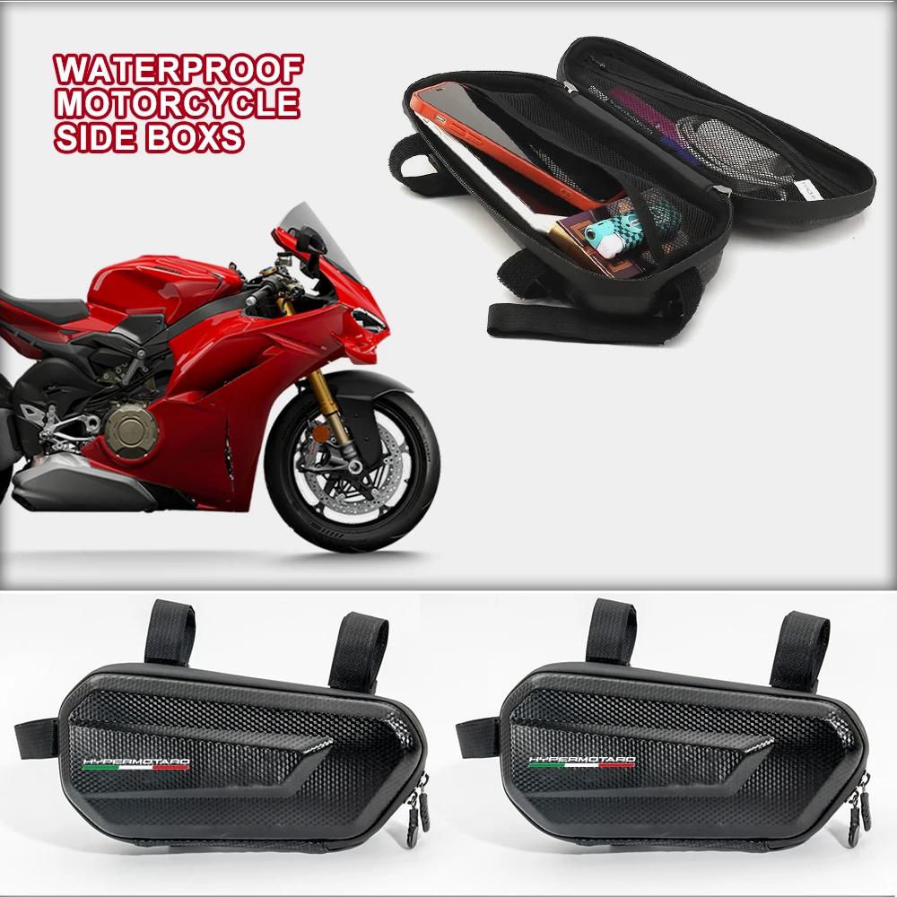 Handlebar Bag Motorcycle Waterproof Phone Storage Bag Accessories For Ducati Monster 696 795 796 1100 Hypermotard 821