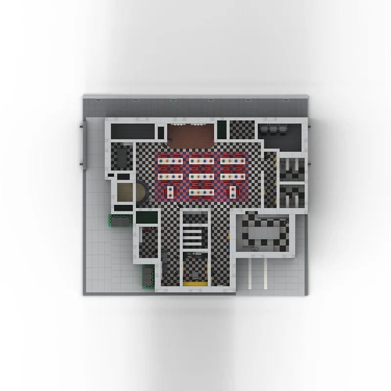 Popular Game Model MOC Building Bricks Game Scene Pizza Shop Modular Technology Children Holiday Gifts Assemble Toys Suit